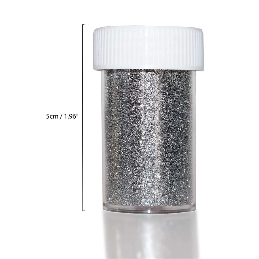 Multi-Colored Sparkling Glitter para Scrapbook, Nail Glitter Powder, Arte e Artesanato, Decoração de Unhas, 12 Pacotes