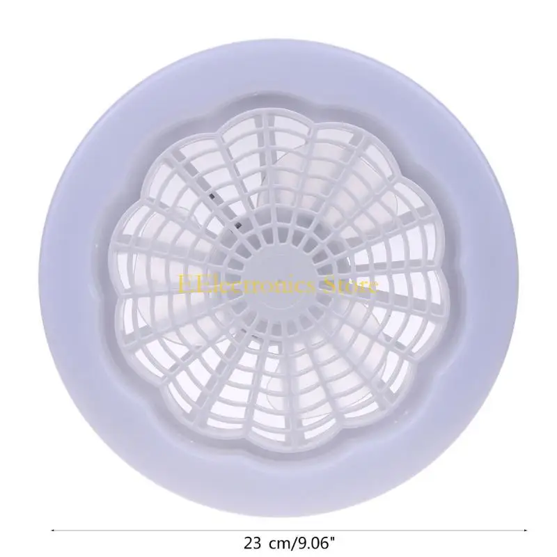 مروحة سقف B03C مع أضواء LED E27 30 وات جهاز تحكم عن بعد صامت 9 بوصة مراوح مصباح داخلي صغير لغرفة النوم وغرفة المعيشة والمكتب #6