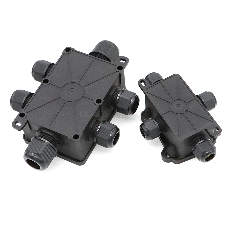 1Pcs 3-Core 5mm-10mm Cable Connector Outdoor Waterproof Junction Box With PC Plastic Terminal Junction Box IP68
