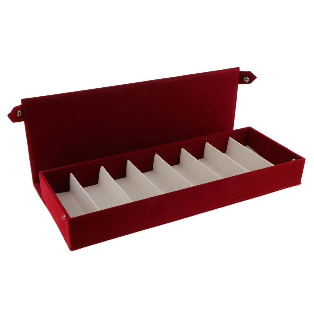 8 Grids Suede Sunglasses Storage Glasses Retail Display Box Case Holder Tray