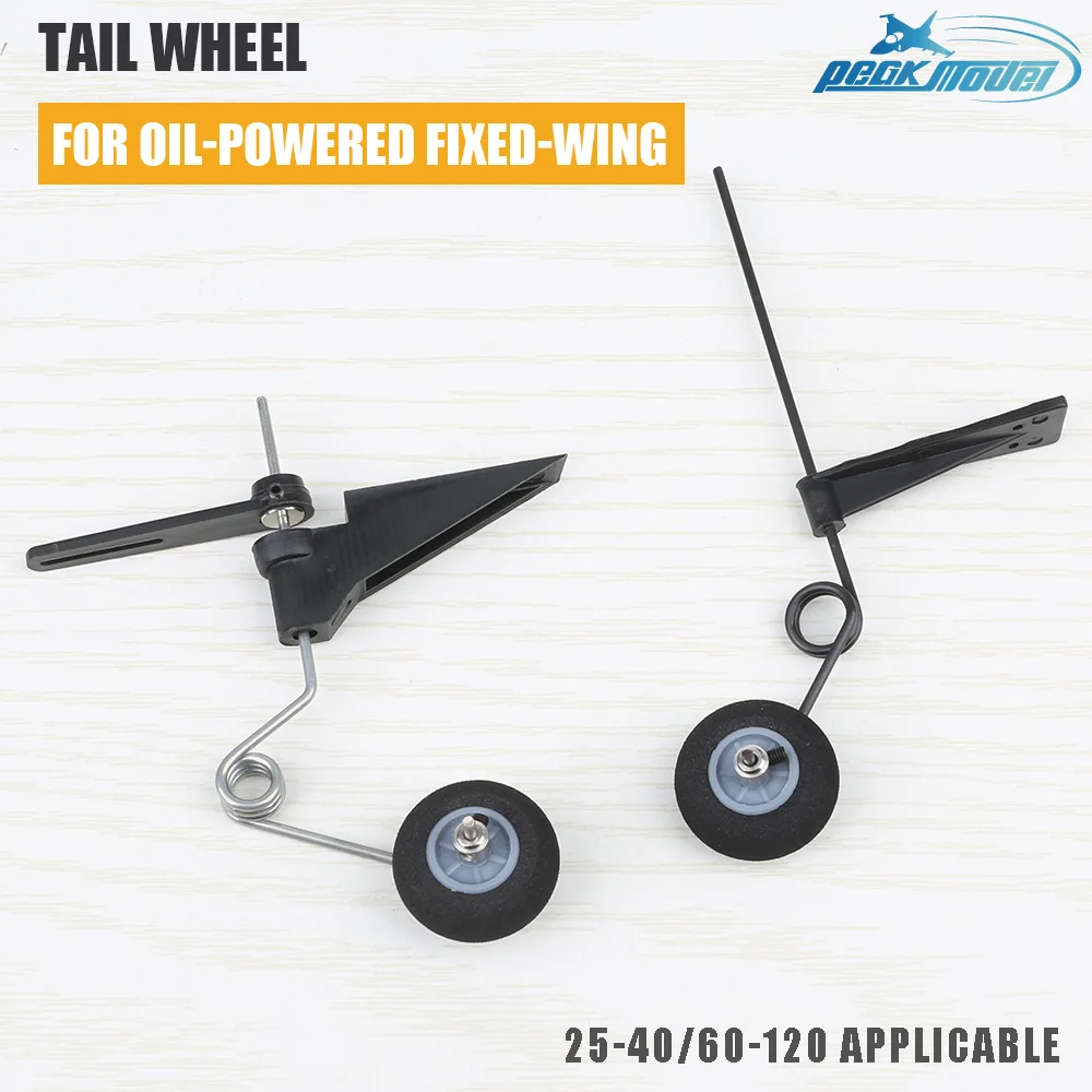 Ensemble arrière de train d'atterrissage de roue arrière pour avion RC en bois Balsa, Compatible avec moteur à essence, essence, huile, classe 25-60/60 – 120