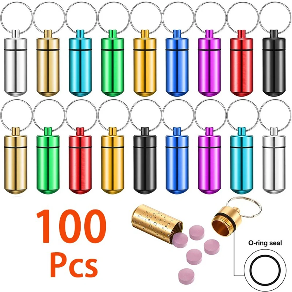 100Pcs Pendant Aluminum Keychain Waterproof Diy LOGO Dog Tag ID Name For Outdoor Camping Travel