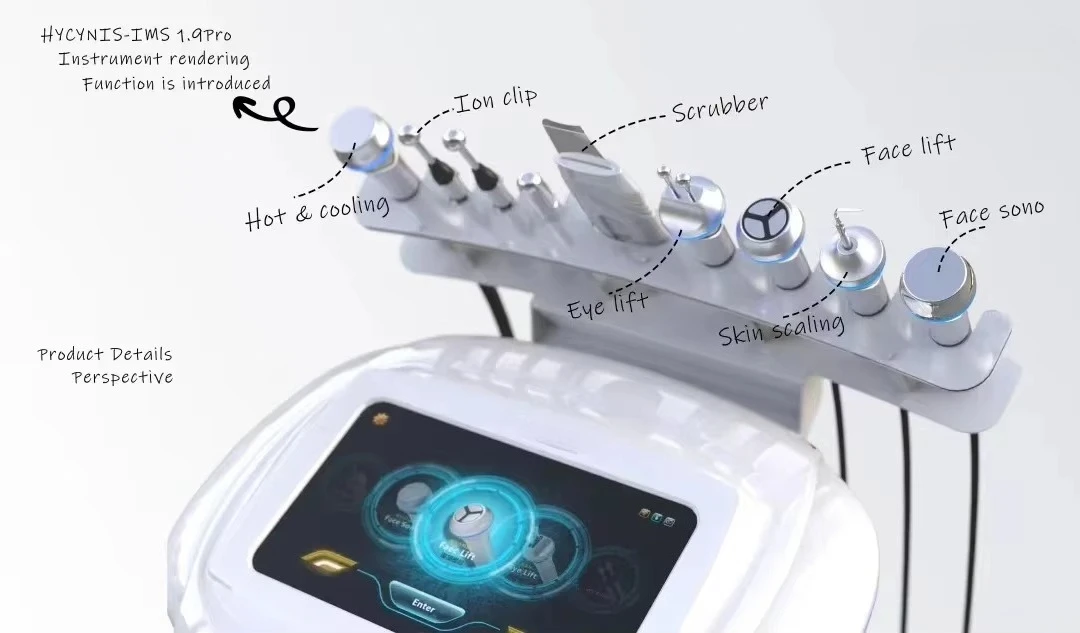 Professional 10-in-1 Multifunctional Facial Machine for Skin Rejuvenation Tightening Ultrasonic Beauty Device for Salon & Spa
