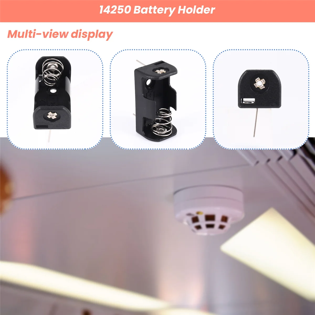 ABYC 5x1/2AA 14250 boîte de rangement de batterie support de boîtier 3.6V avec broche PCB plomb à souder