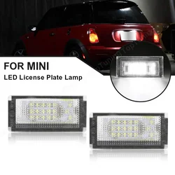 For BMW Mini Cooper R50 R52 R53 2 PCS White Car LED Number License Plate Lights Car Light Source Error Free