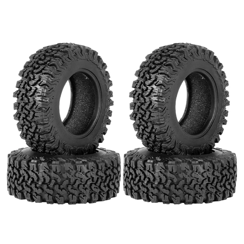 4Piece 1.9 Tire Wheel Tyre 90Mm Rubber For 1/10 RC Crawler Car Traxxas TRX4 RC4WD D90 Axial SCX10 II III Redcat MST