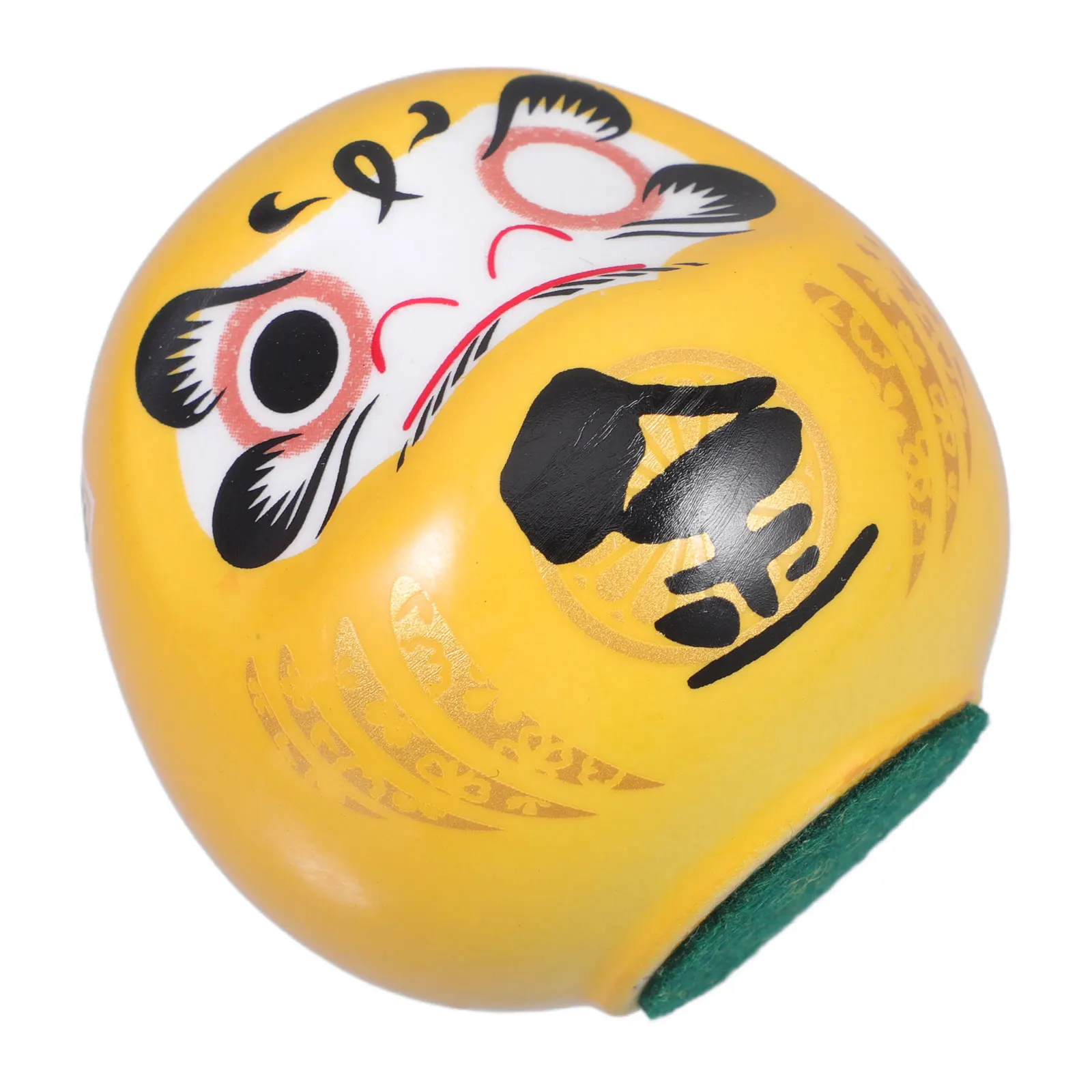 

Home Decor Dharma Japanese House Ornament Yellow Figure Handcraft