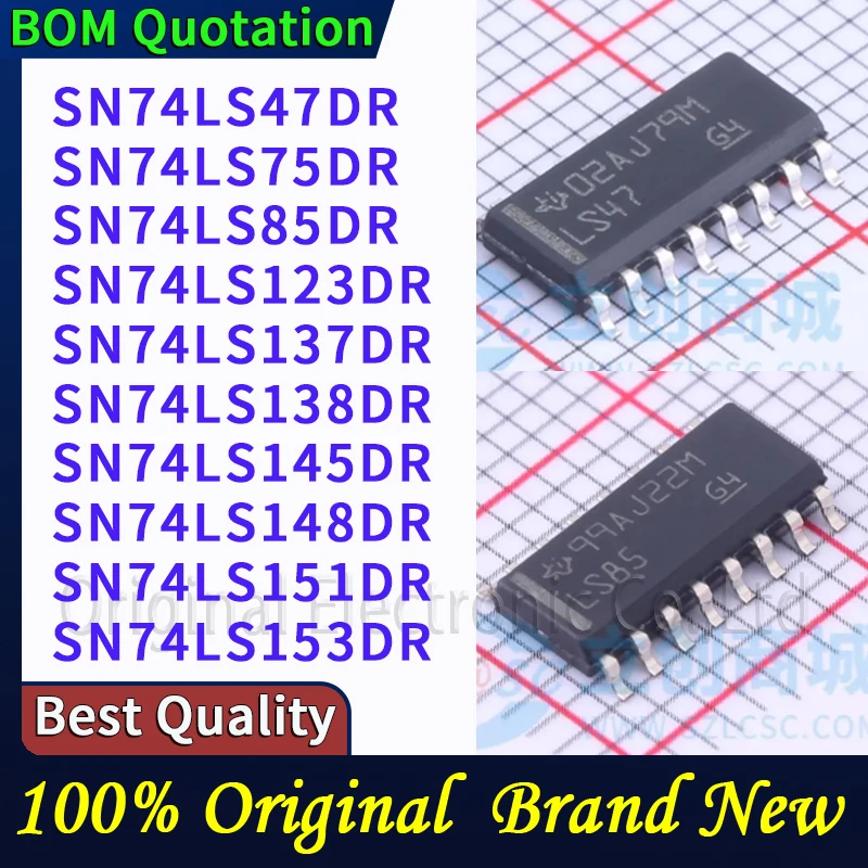 5pcs/lot SN74LS47DR SN74LS75DR SN74LS85DR SN74LS123DR SN74LS137DR SN74LS138DR SN74LS145DR SN74LS148DR SN74LS151DR SN74LS153DR