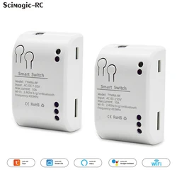 Tuya-interruptor wifi, módulo de 1 canal, controlador de relé 10A DC/AC 7-32V 12V 24V 220V 110V, módulo de relé de bloqueo automático Smart Life Jog