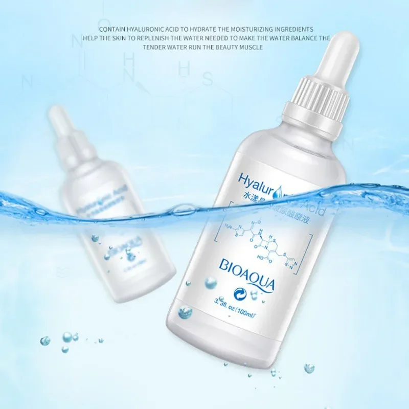 BIOAQUA 100ml Hyaluronsäure Feuchtigkeitsspendende Tag Cremes Essenz Gesicht Reiniger Befeuchtet und Glättung, Die Öl Balance