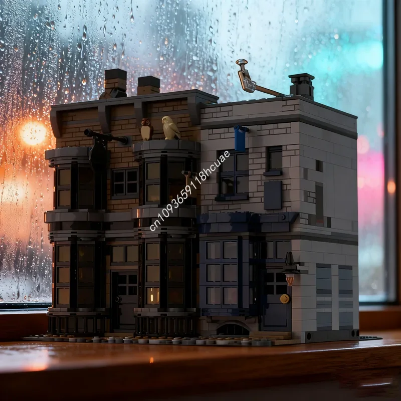 1832 piezas MOC Modular Tienda de Varitas de Ollivander, Bloques de Construcción, Modelo para Armar, Regalos Festivos, Juguetes DIY, Ladrillos, Cumpleaños