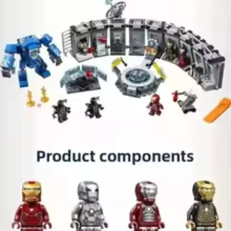

New educational puzzle building set: 526 pieces, Man Hall armored composite combat, birthday gift