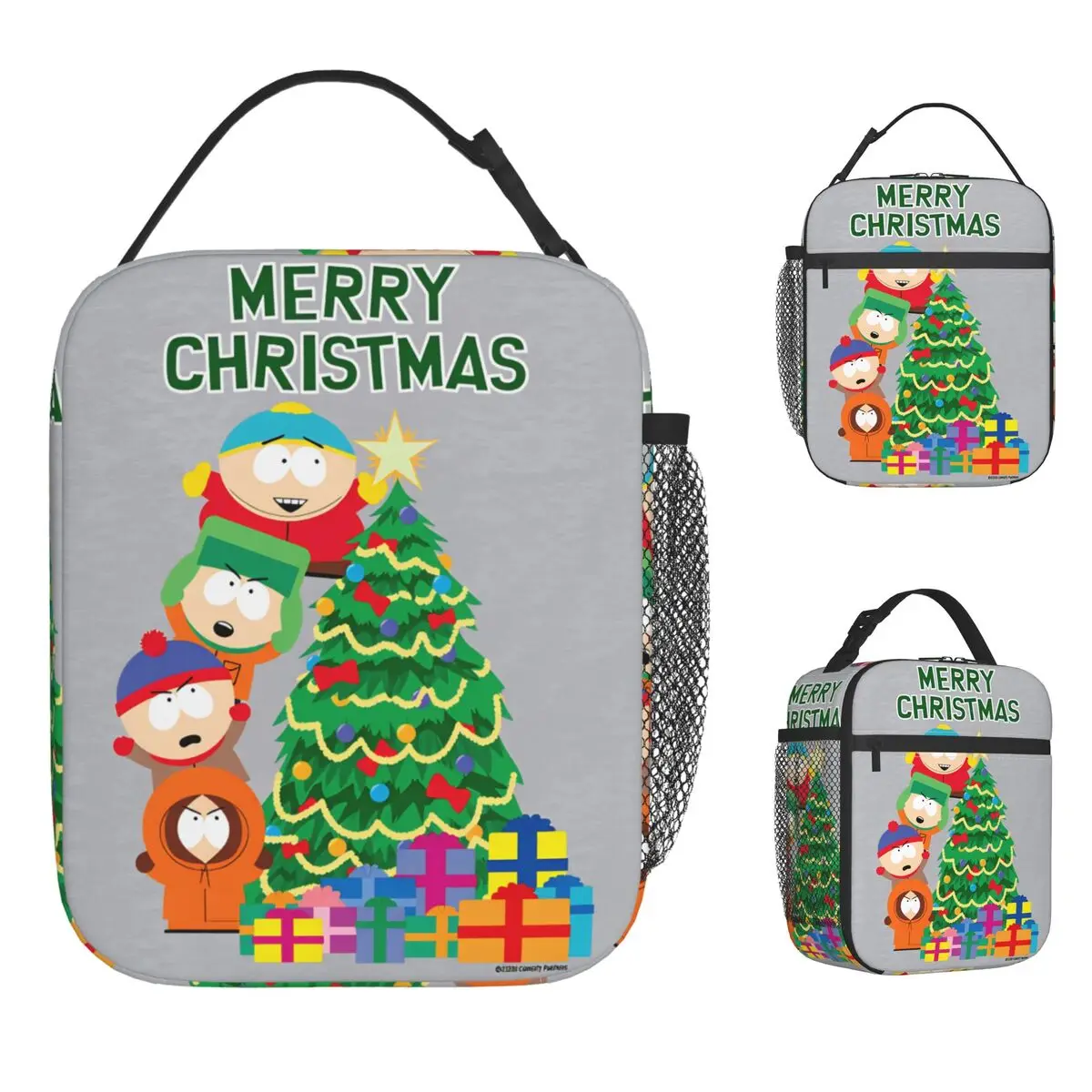 

Рождественская сумка для обеда Southes Cartoon Parks, ланч-бокс для взрослых, удобная сумка-холодильник для пикника на открытом воздухе, сумка-тоут из оксфордской ткани с принтом, сумки для еды