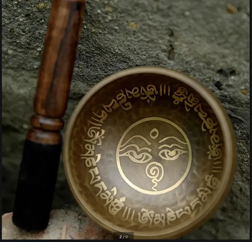 

Непальская звуковая чаша Будды ручной работы, тибетские поющие чаши, йога, медитация, музыкальный инструмент, терапия, медные миски, тибетская чаша