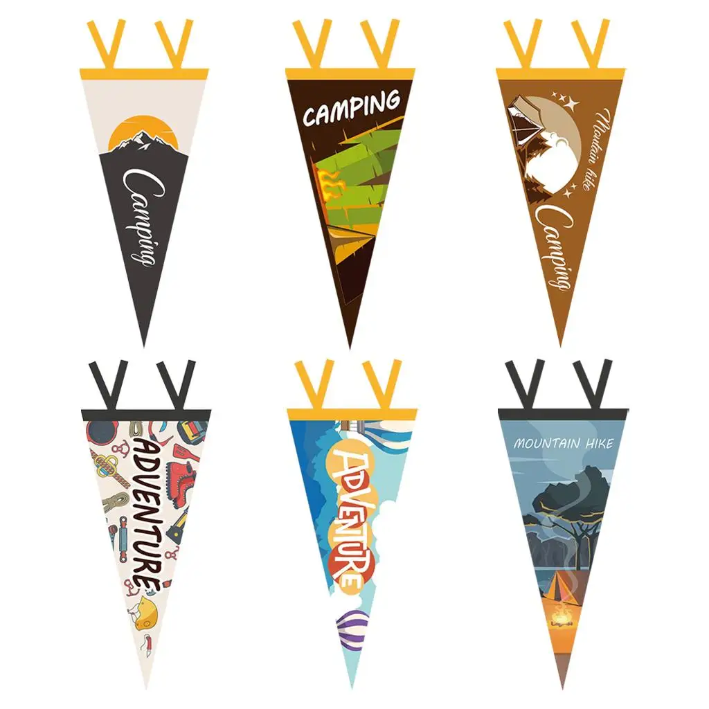 Outdoor Pennant Triangle Banner Backpacking Fishing Picnic Lawn Garland Birthday Party Bunting Flags Holidays Wedding