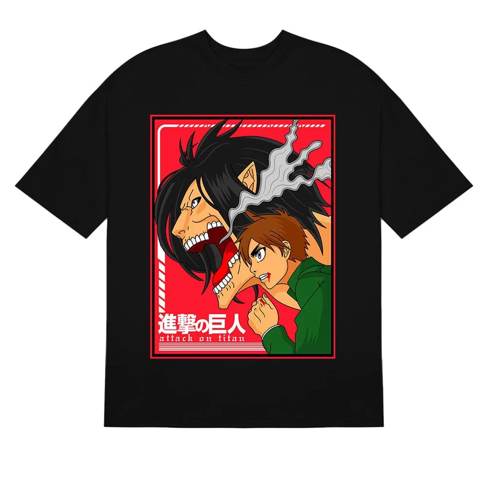 Eren Yeager and Attack Titan Transformation T-Shirt - Attack on Titan