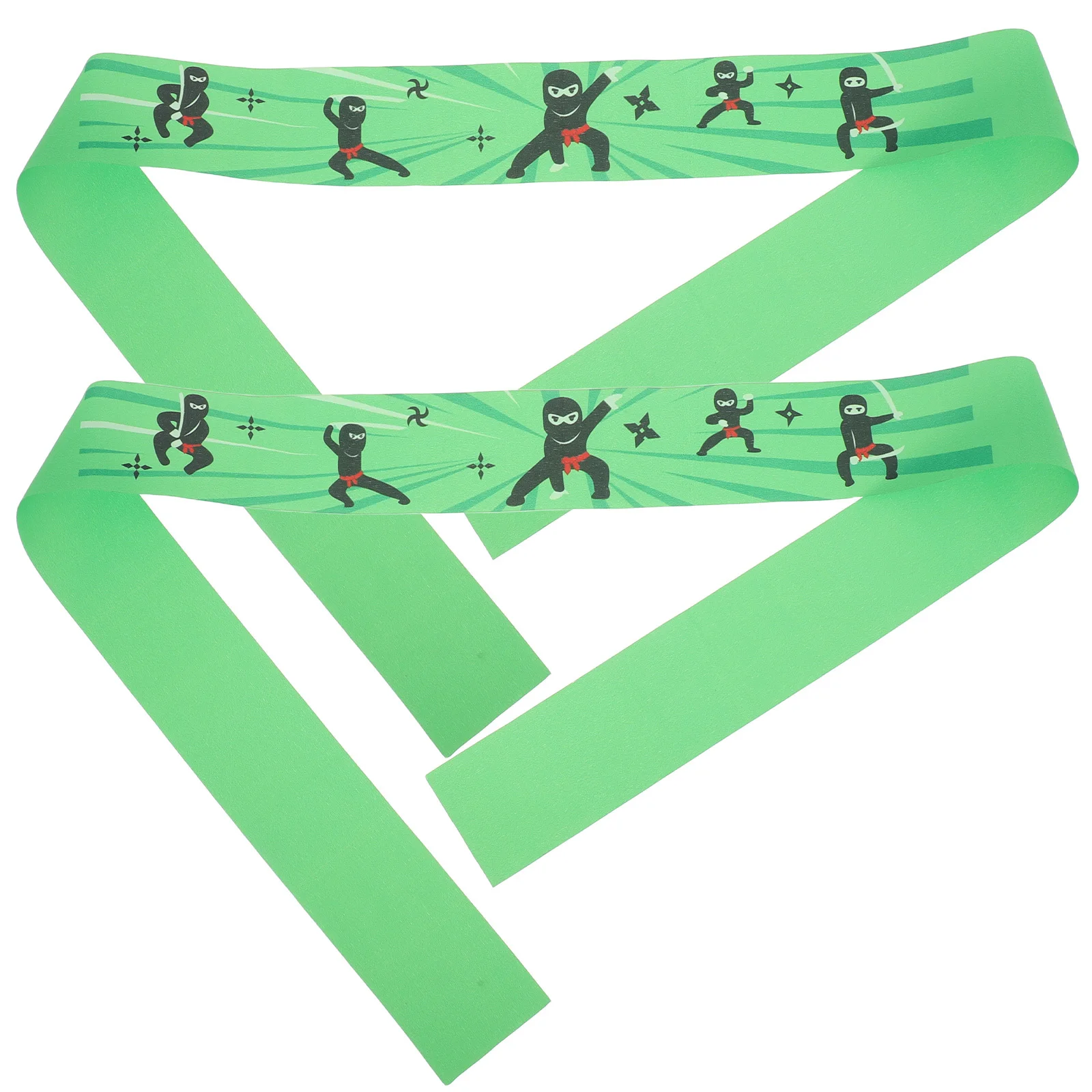 قطعتان من عصابات رأس النينجا للحفلات ذات طابع الكاراتيه، عصابات رأس رياضية مرنة لحفلات أعياد الميلاد