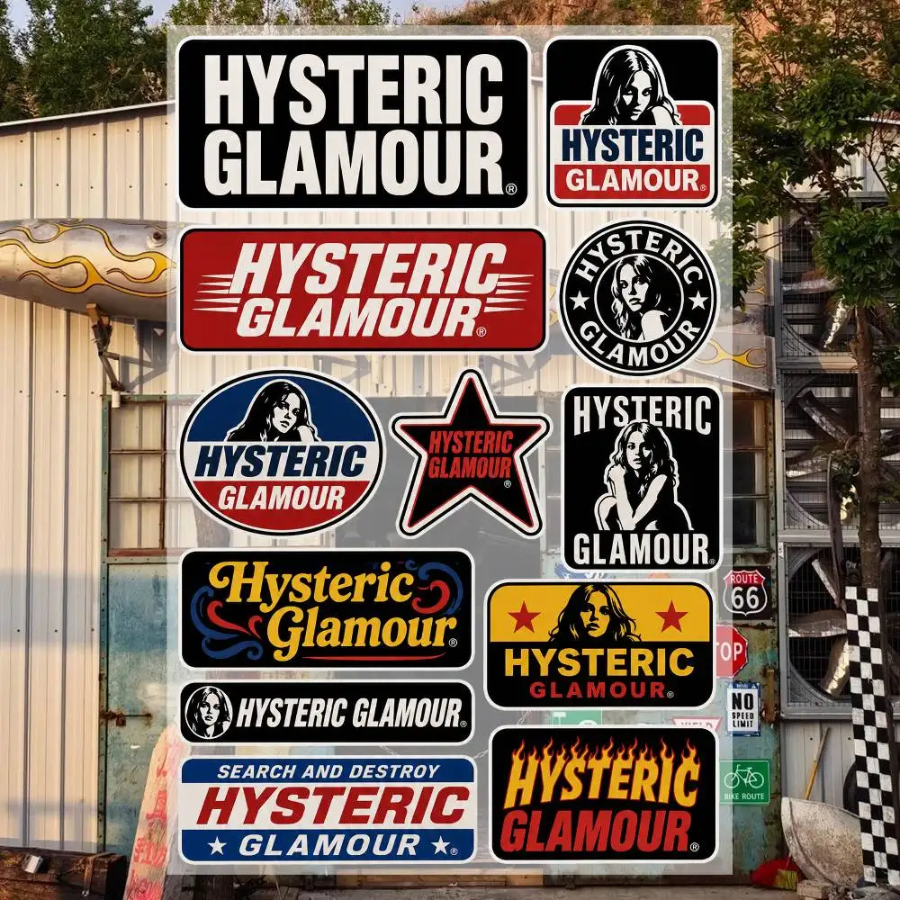 HyS-teric GlA-mour Aesthetic Graffiti Stickers Waterproof PVC Decals for Car Motorcycle Skateboard Helmet Notebook