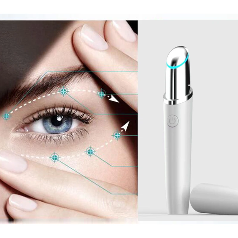 USB Multi-function  Eye Massager Wand Chargeable Facial Massager Eye Massager for Dark Circles, Eye Bags, Puffiness Under Eyes