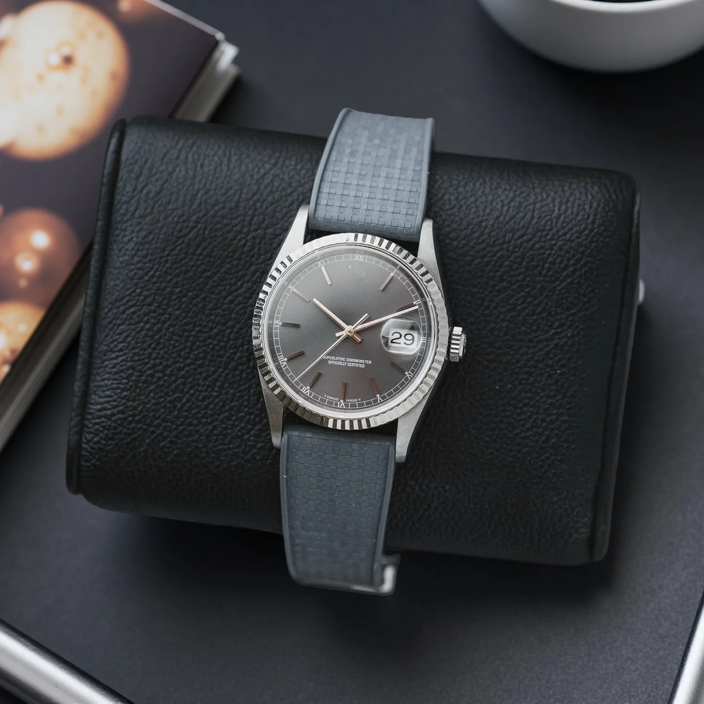 ل Delugs فسيفساء FKM حزام ساعة مطاطي صالح لكارتييه أوميغا سواتش 18 مللي متر 19 مللي متر 20 مللي متر 21 مللي متر 22 مللي متر 23 مللي متر 24 مللي متر قطع إلى حجم أشرطة ساعات اليد