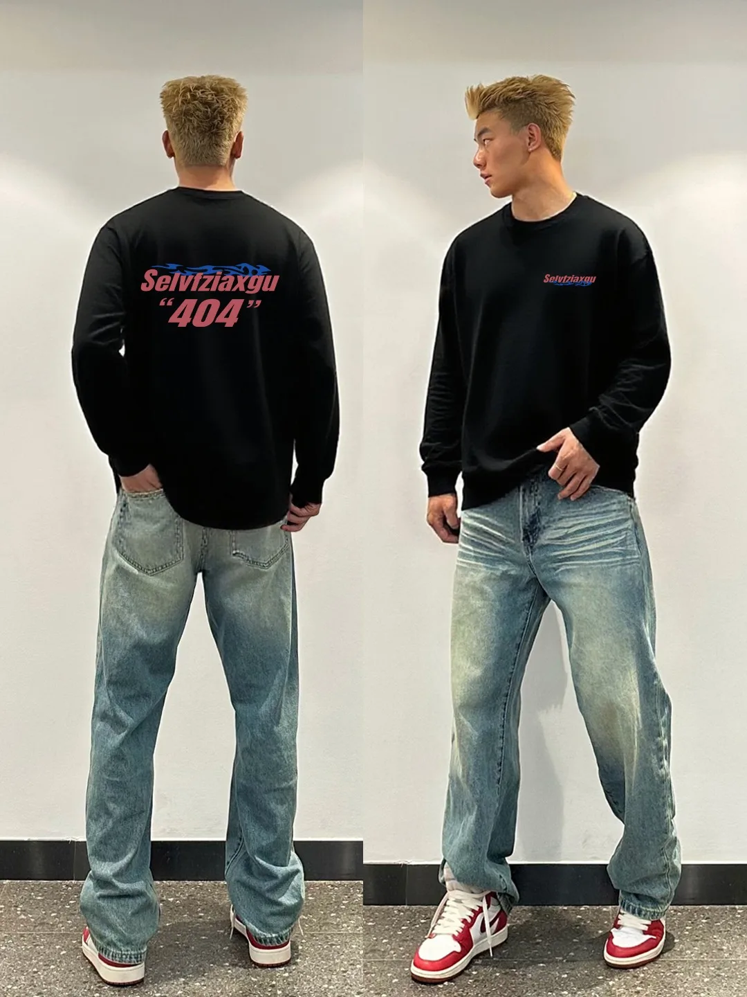 100% Cotton White O-Neck Long sleeves T-shirt Men Autumn 2025 New Street Sports Gym Letter Print T-shirt Y2k Top Man clothing - Image 3
