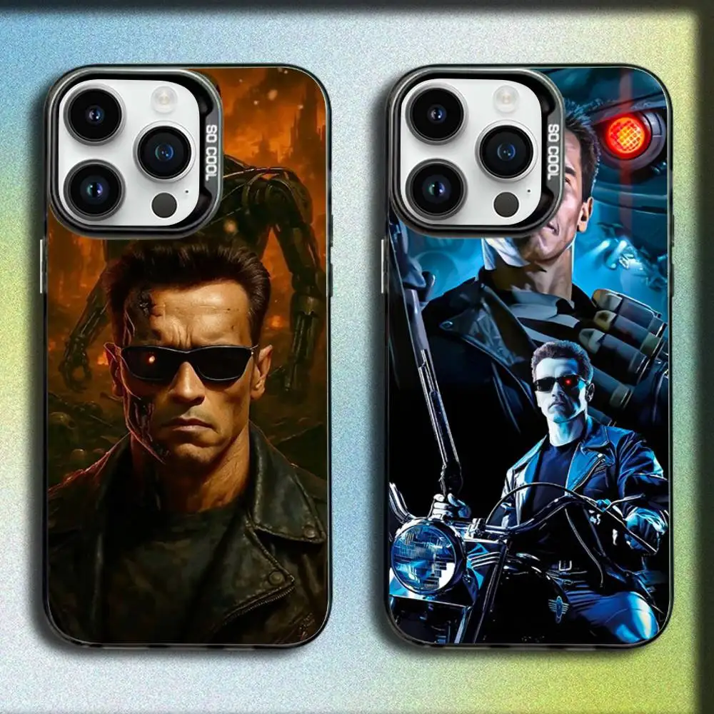 

A-Arnold Terminator Schwarzenegger Phone Case For iPhone 17,16,15,14,13,12,11,Pro,Max,Plus,E,SE4,Air,Mini Black IMD Box