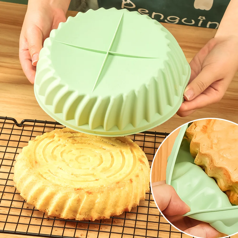 20CM Air fryer silicone plate cake mold Mafen cup Mafen cup circular cake cup DIY baking mold edible grade silicone pad