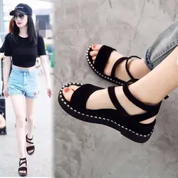 Female student Korean version sandals princess shoes all-match sandals 2022 children's sandals increased new net red shoes 35-40