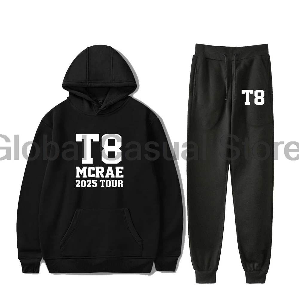 Tate McRae T8 Merch 2025 Miss Possessive Tour Hoodie Jogger Pants Two Piece Set Sweatshirts+Sweatpants Men Women's Set