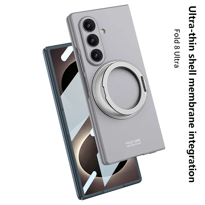 Ultra Thin Phone Case For Samsung Galaxy Z Fold 8 Ultra Fold8 Ultra 5G 360 Rotating Magnetic Bracket Protective Cover