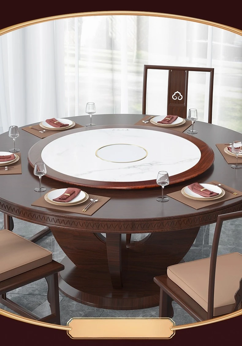 

With hot pot meal insulation board cutting household heating vegetable heating dining table wood grain turntable multi-function