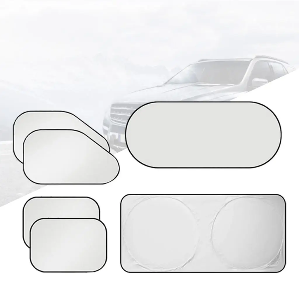 6Pcs Car Window Shades Privacy Shade Blackout Sun Blocker Visor Suction Cups for Travel Changing Clothes Baby Kids Truck Napping