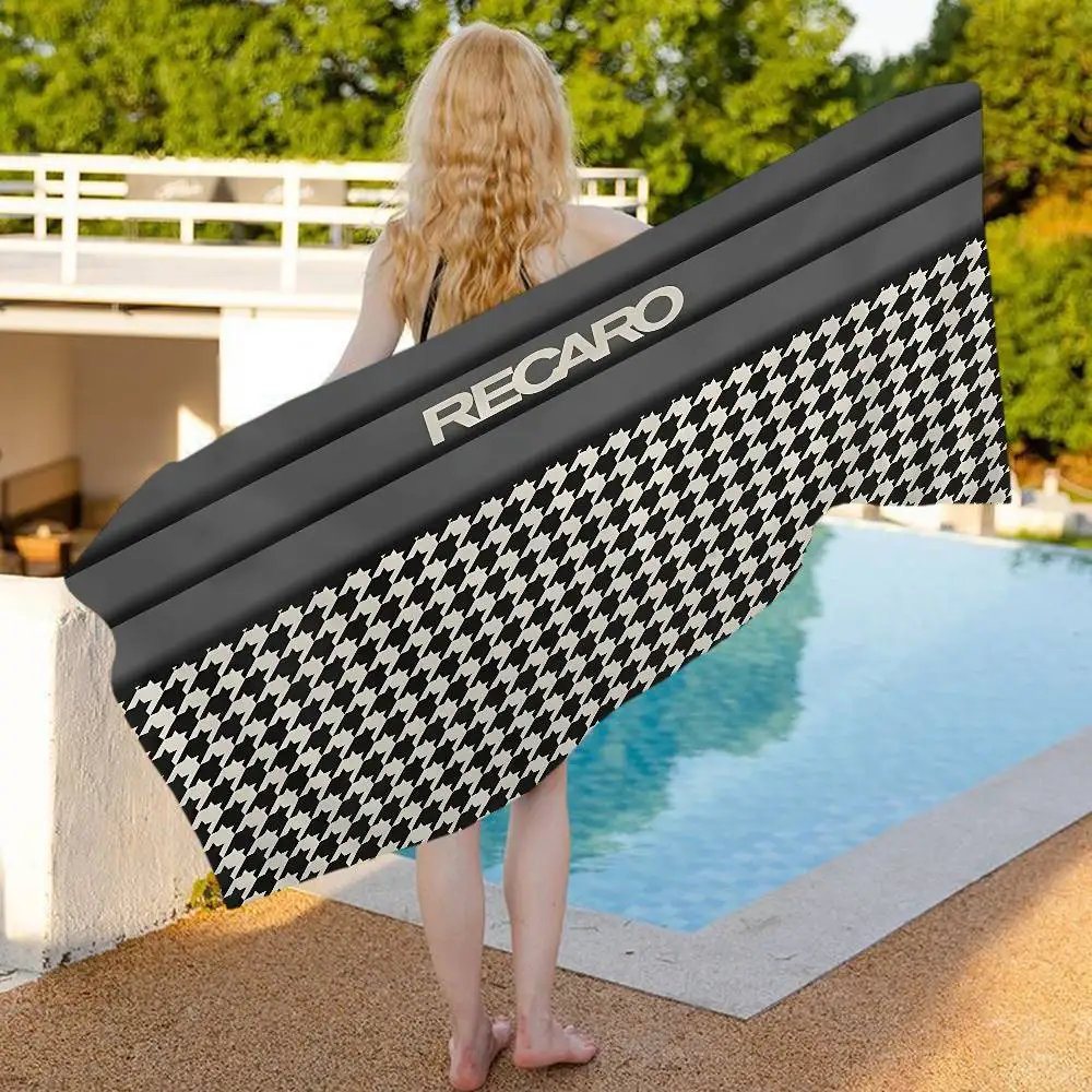 R-Recaro Logo Big Microfiber Beach Towels Quick Dry Towel Sand Beach Towels Pool Towel for Travel Swim Pool Yoga