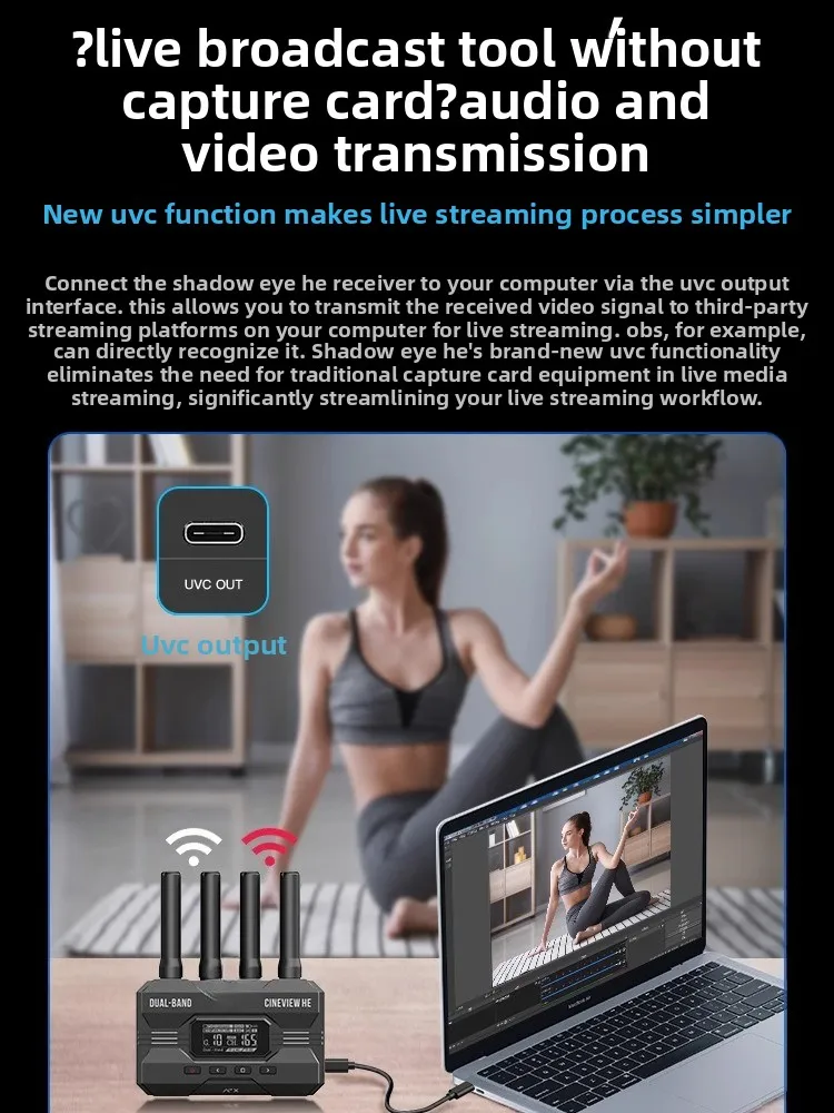 Wireless image transmission SE dual-band wireless transmission one shot and four receivers SLR camera micro-single high