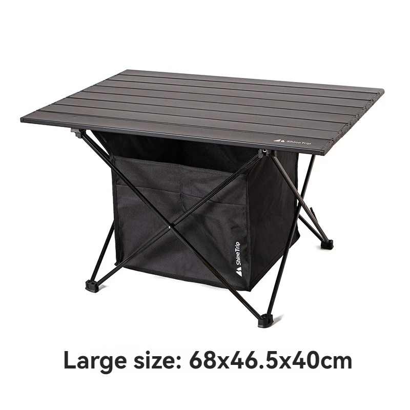 

ShineTrip Portable Camping Folding Egg Roll Table with Storage Bag Outdoor Picnic Barbecue Stall Table