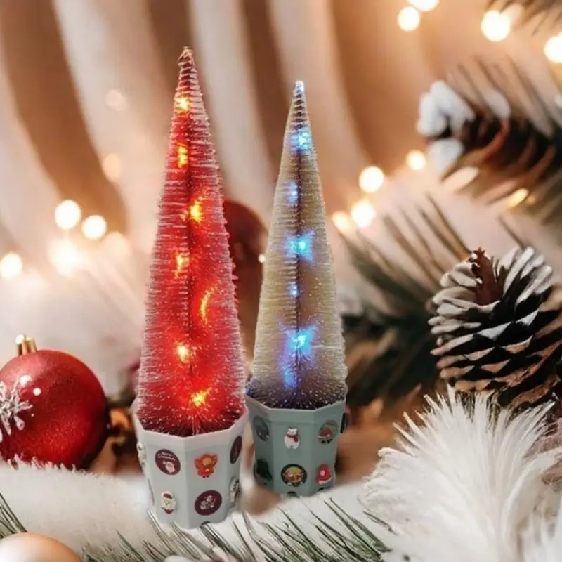 Desktop Christmas Tree With Lights Desk Christmas Tree With Music And Colorful Lights Artificial Wedding Decoration Tiny