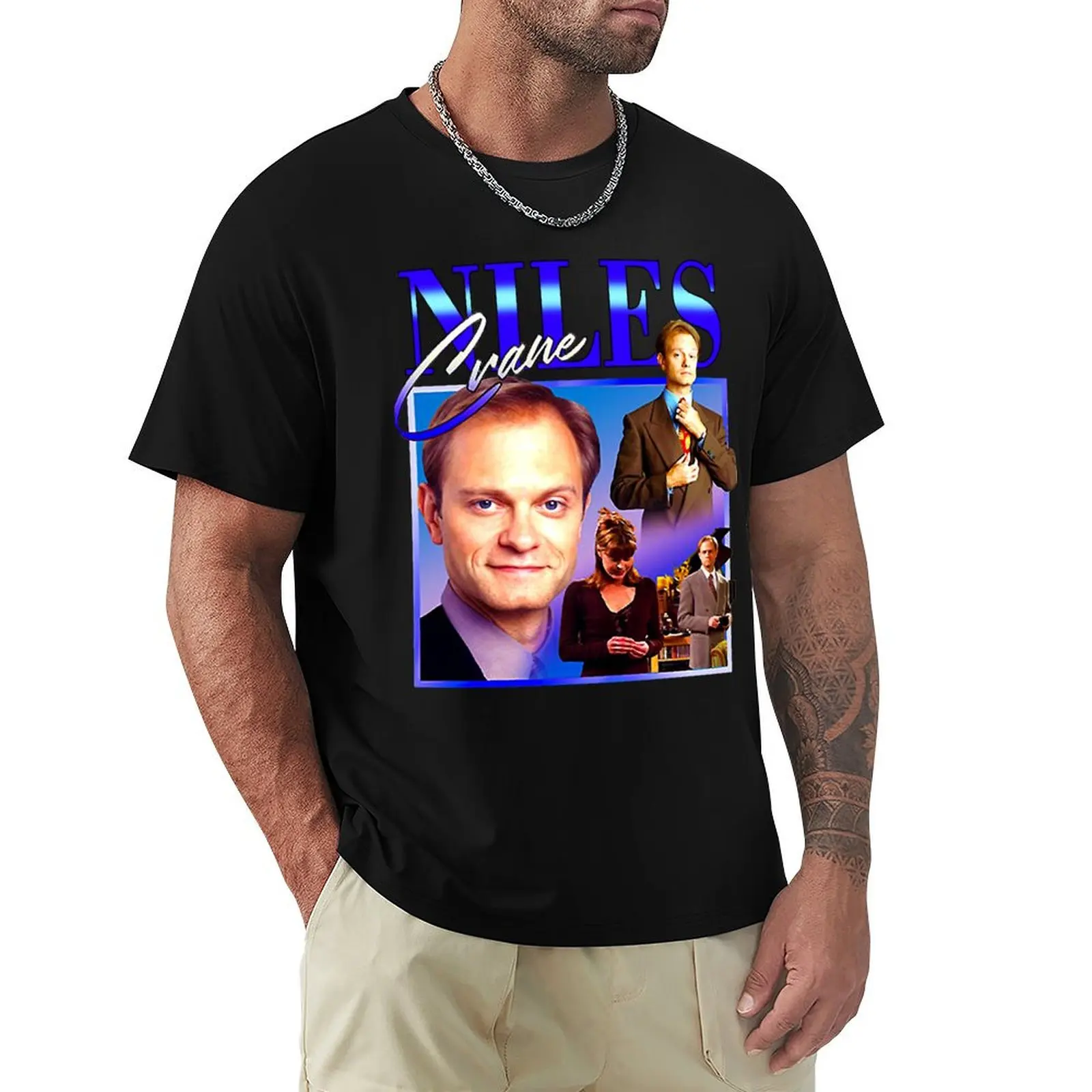 Wonderful Memory Niles Crane Homage Graphic For Fan T-Shirt Basic Short Sleeve Cotton Blend T-Shirt