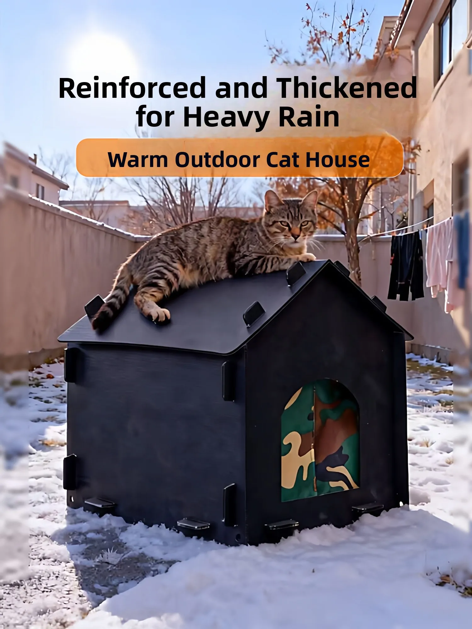 

Large Size Outdoor House Waterproof Thiened Fully Enclosed Winter Warmth elter for Stray s Pet Supplies Nest