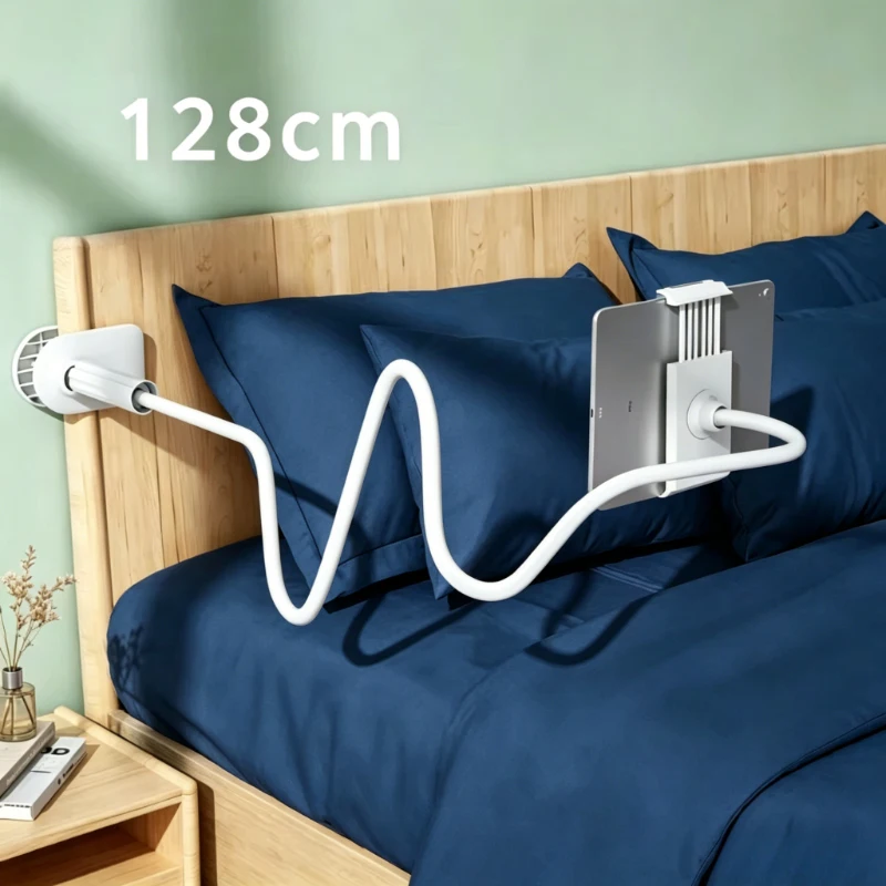 

2PCS Rotatable Bedside Lazy Phone Stand, 128cm Adjustable Gooseneck Clamp Holder, Universal Support for Daily Phone Viewing Use