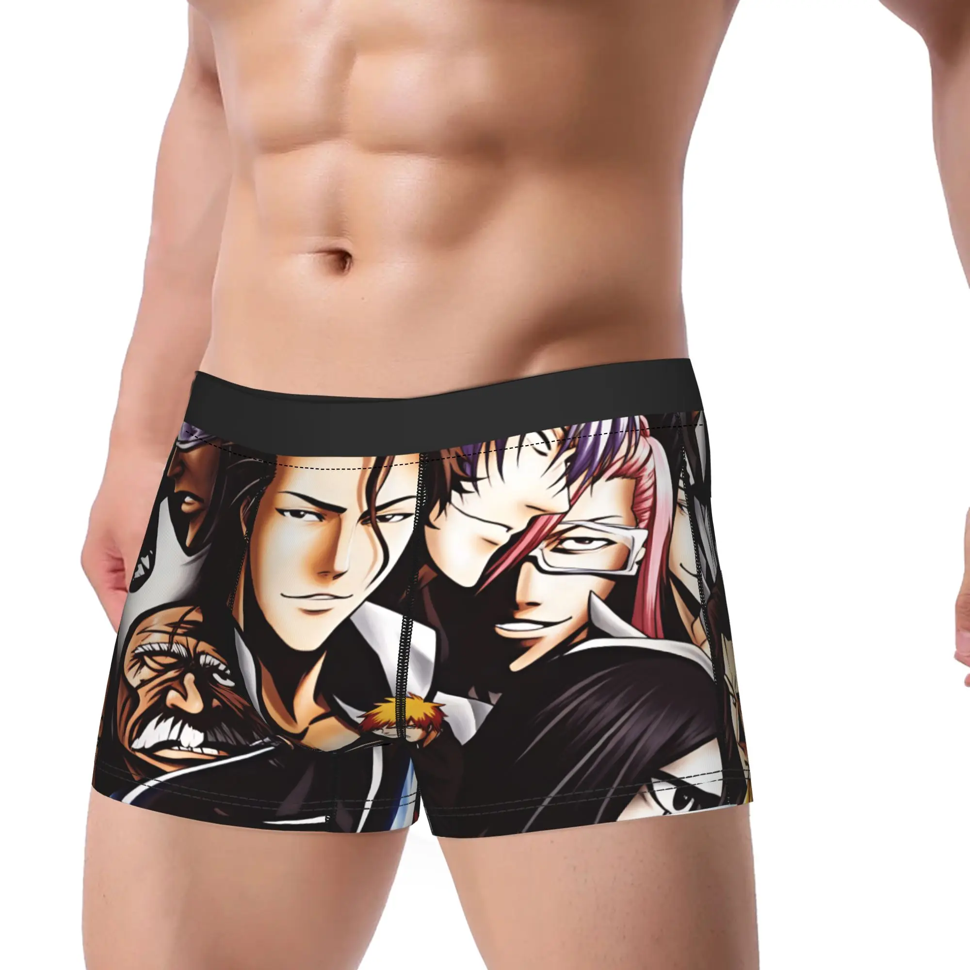 Bleached Anime Aizen And Espada Characters Underwear  Male Panties Pattern Soft Trend Boxer Shorts High Quality Boxer Brief 2XL