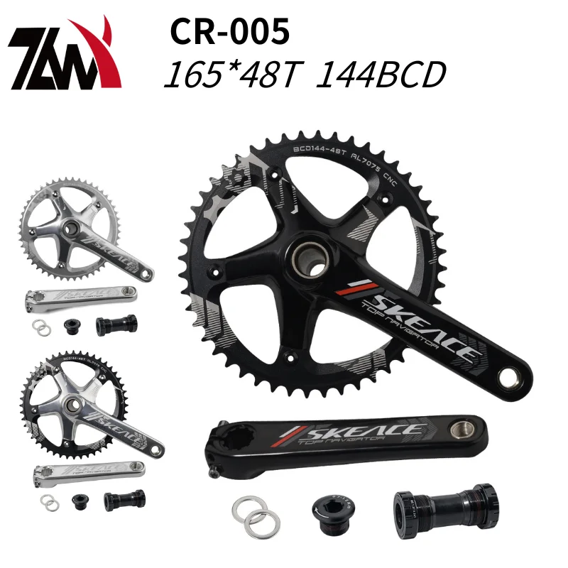 

Шатуны для велосипеда HollowTech с фиксированной передачей 144BCD 48T, 3D кованая алюминиевая звездочка, 165 мм, часть гоночного велосипеда BMX