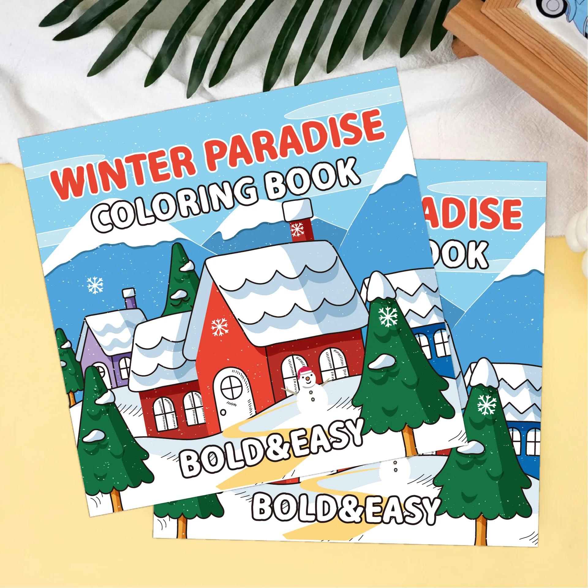 

40 Pages Winter Paradise Cartoon Graffiti Coloring Book Creative Fun & Stress Relief Art Perfect Gift