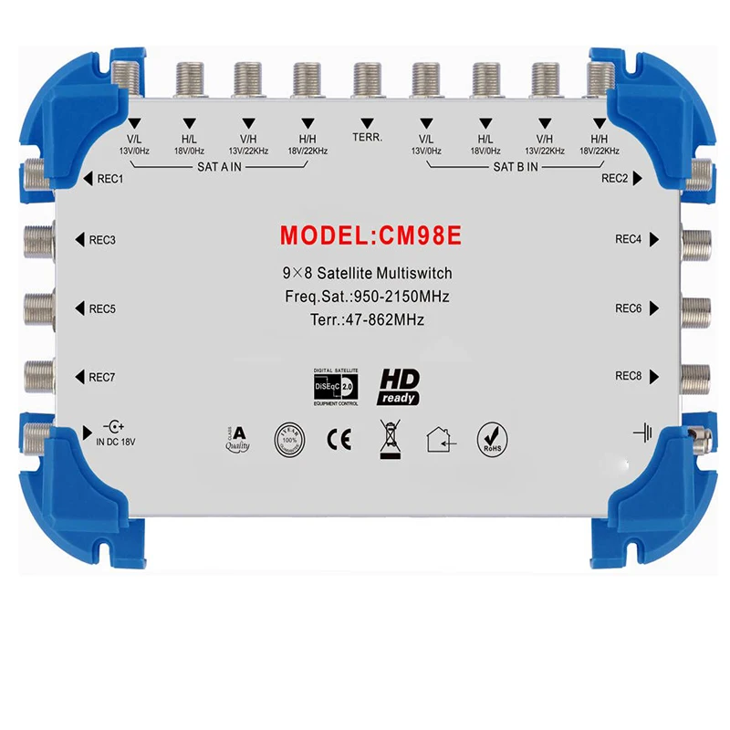 Satellite Multiswitch Multiswitch 5 in 16 out 9 in 8 out 10 in 8 out 17 in 32 out 13 in 32 out Cascade/Terminal