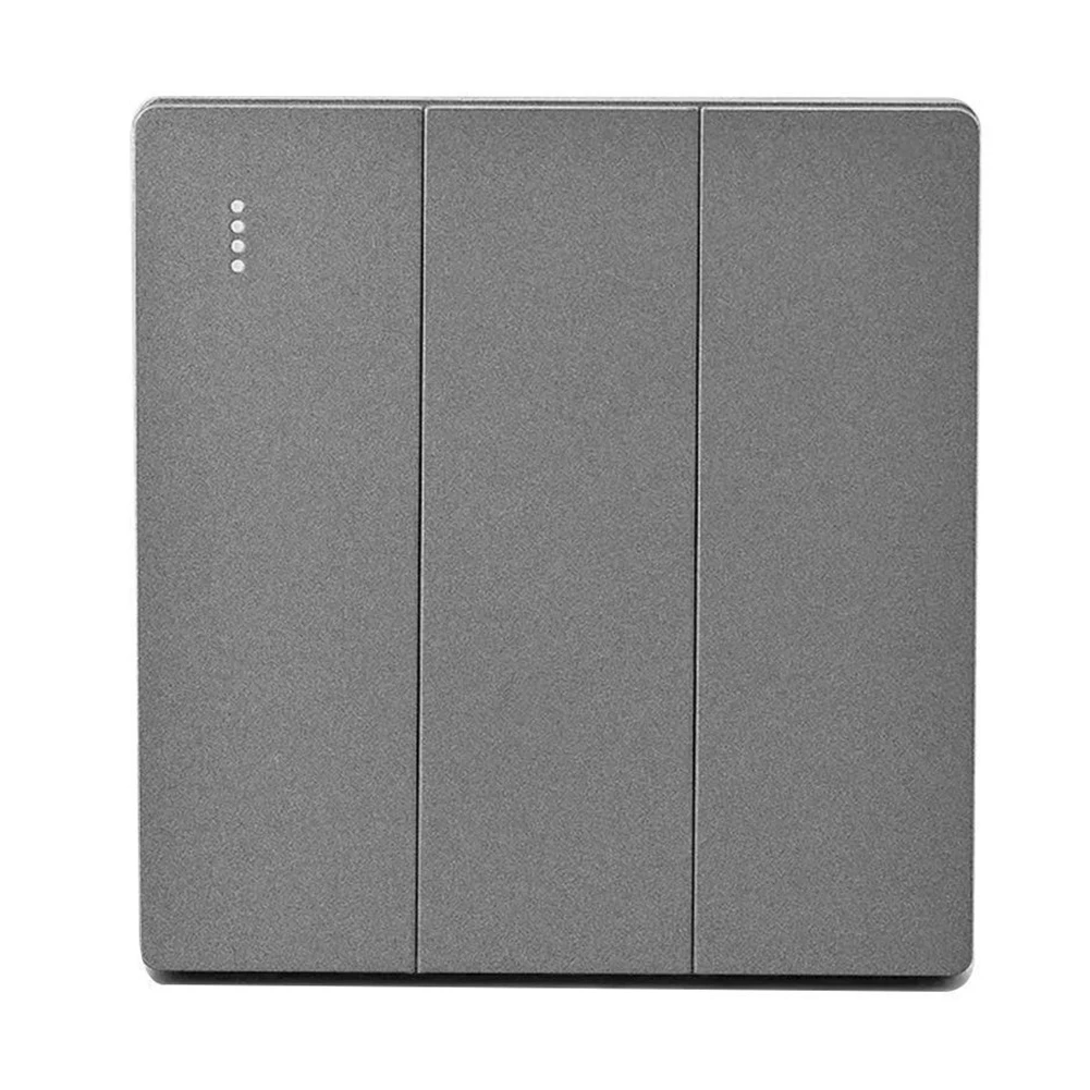None Button Switch Switches Flame Gray PC PC Material Push Rocker Switch Switch Wall Light 1/2/3 Gang Brand New