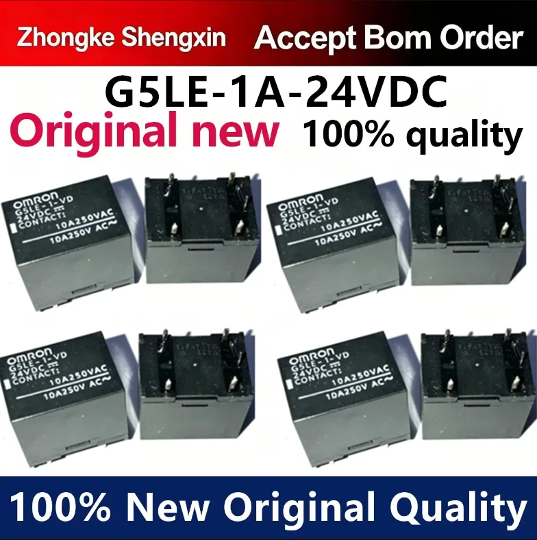 （5pcs-100pcs）Brand new original G5LE-1A 24VDC imported 10A 4-pin 24V DC24V relay G5LA-1A4