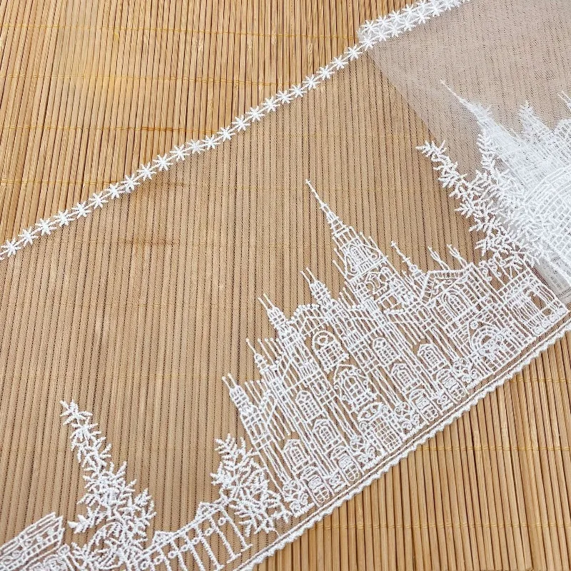 

15Yards Water Soluble Lace Mesh Embroidery Princess Castle Flower Clothing Accessories Lace