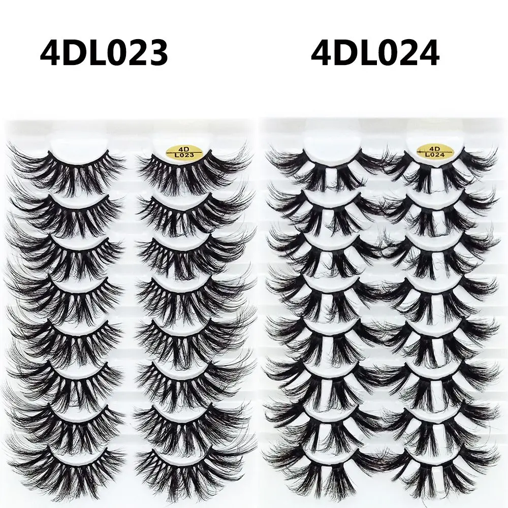 SKONHED 8 Pairs Makeup Tools Long Full Volume Wispy Fluffy Eyelash Extension 4D Mink Hair False Eyelashes 25mm Lashes