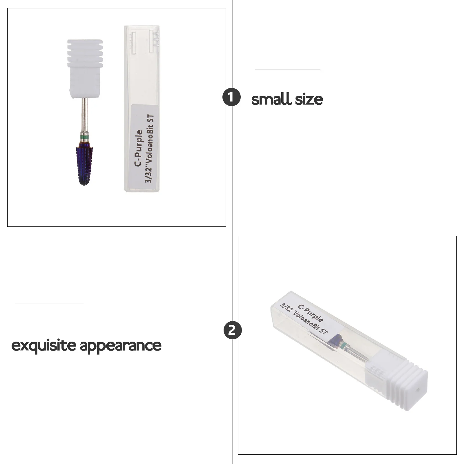 1 قطعة التنغستن الصلب مسمار تلميع رأس مطحنة دائم مانيكير الفن مثقاب لإزالة الجلد الميت خفيفة الوزن صغيرة الحجم #5