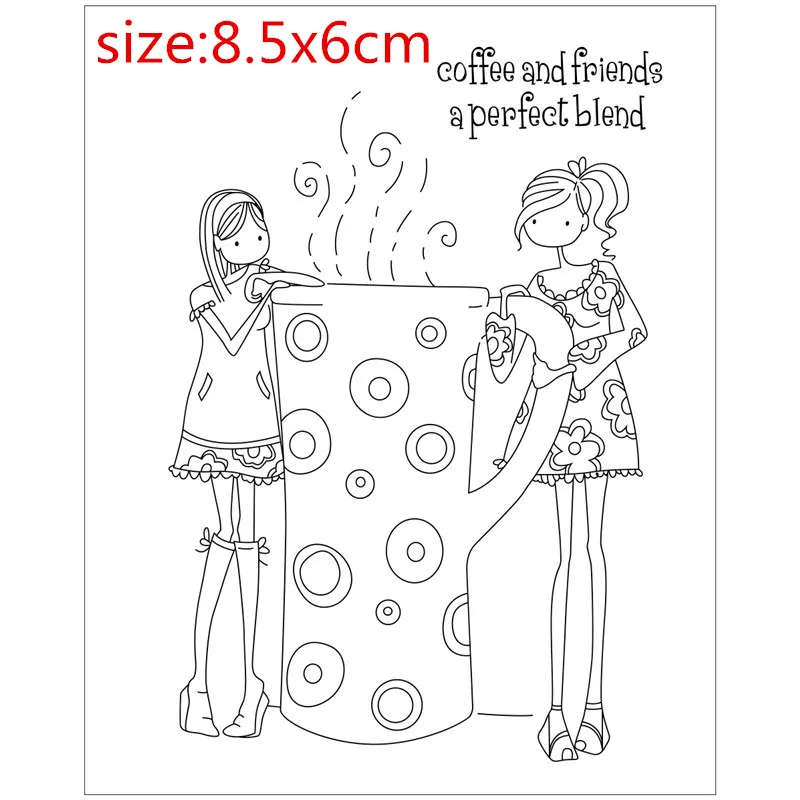 The Girl Transparent Stamps Templates Grandparents Day DIY Scrapbook Card Crafts