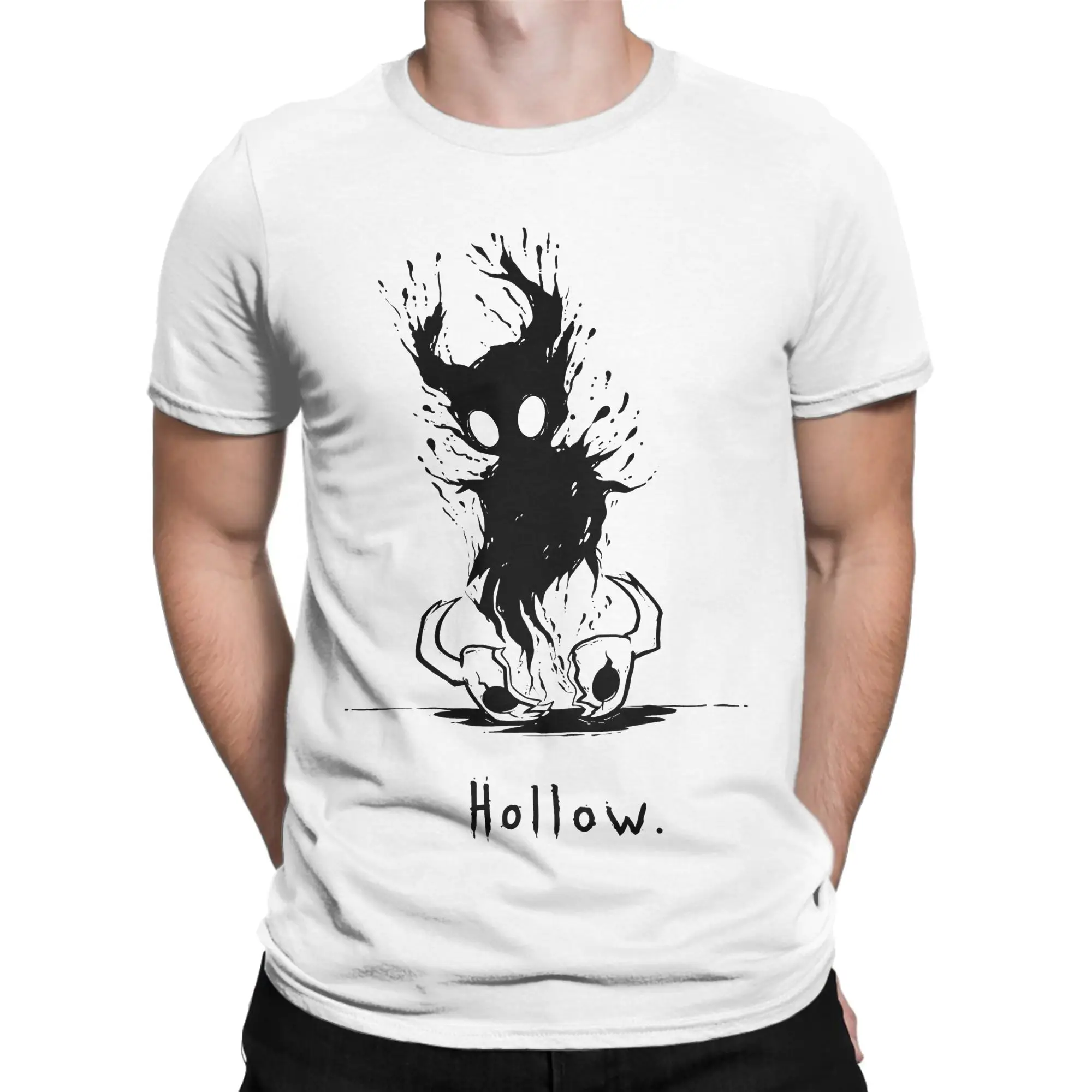 Hollow Void Hollow Knight T Shirts 100% Cotton Leisure T-Shirts Round Collar Game Tee Shirt Short Sleeve Clothing Classic